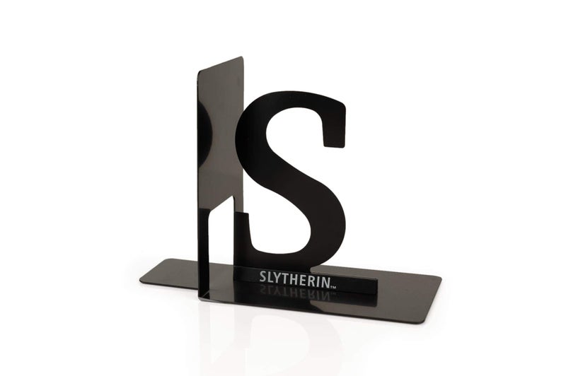 Underground Toys Harry Potter Metal Bookends - Black Hogwarts House Slytherin Diecast Design - Decorative Book Holder - Home, Office, Kitchen, Room Decor - Books Collection Display For Shelves - Desk Accessories Set - Image 3